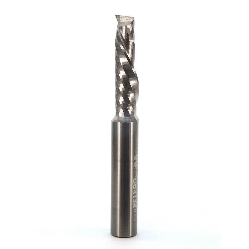 Upcut Spiral Router Bit - 3/8" SH - Flutes:Single Flute - Diameter:1-1/4" - Cutting Length:3/8"